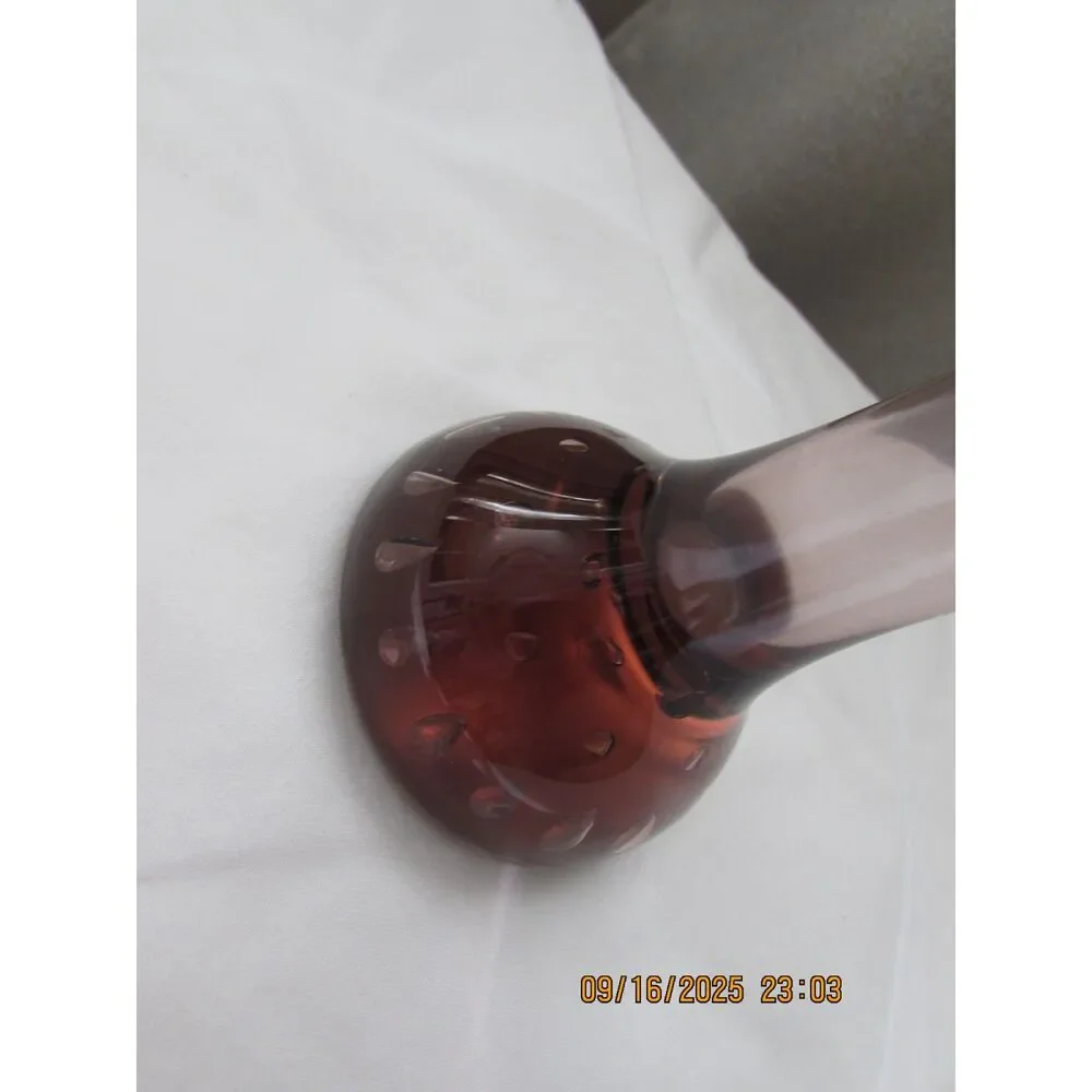 Jack in the Pulpit purple glass vase flowers floral controlled bubbles